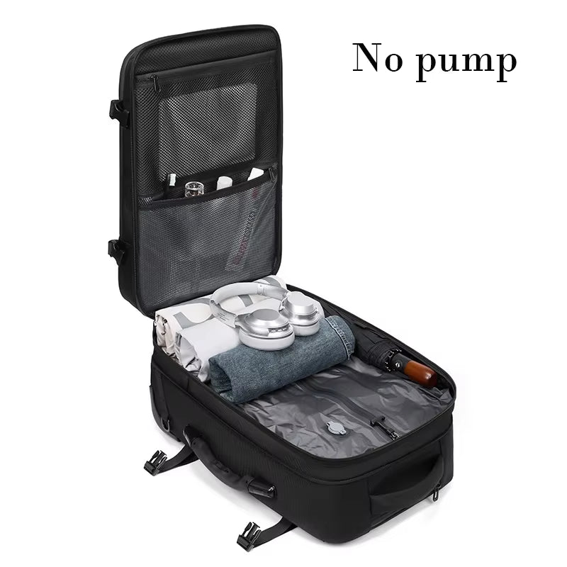 Travel Trolley Vacuum Compression Business Backpacks Bags for Man Wheeled Backpack on Wheels Luggage Rolling Bags for Boardable